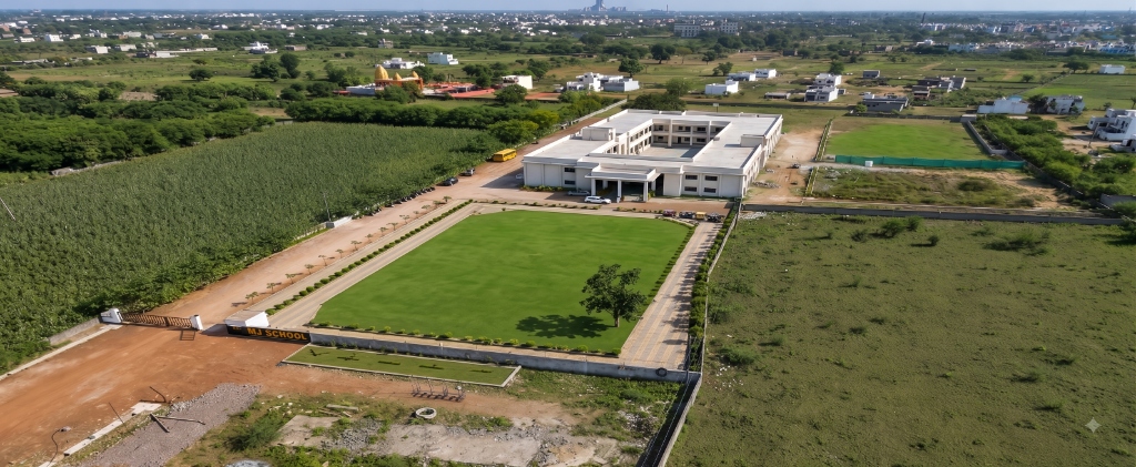 MJ School 5-Acre Aerial Campus View