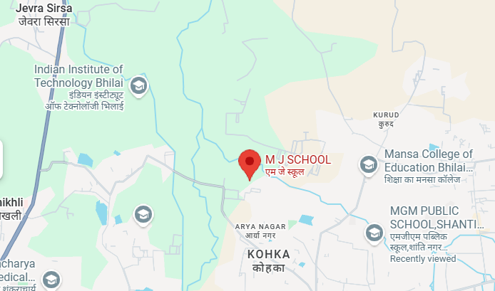 MJ School Google Location Map Kohka Bhilai